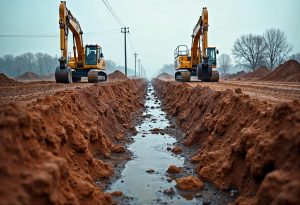 excavation work progress